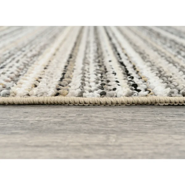 Carnival Stripe 3 ft. x 5 ft. Random Earth Tone Indoor Throw Rug - Image 4