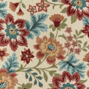 Farmhouse Oversized Floral Cream Indoor Accent Rug, 1'8