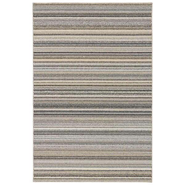 Carnival Stripe 3 ft. x 5 ft. Random Earth Tone Indoor Throw Rug