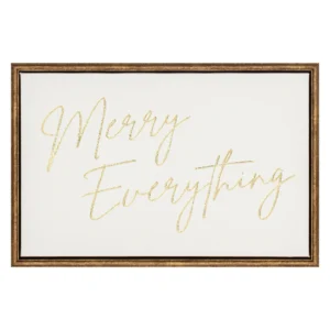 Merry Everything Framed 3-D Foam Foil Emb Canvas Print