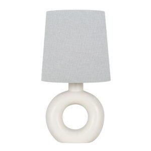 12 inch Mini White Oval Lamp