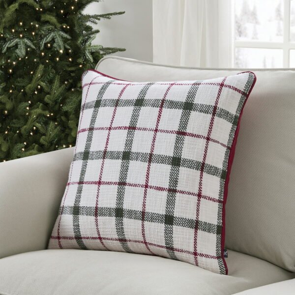 20" x 20" Red/Green Oakley Holiday Decorative Pillow Cover - Image 2