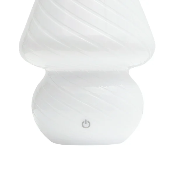 8" Color-Changing Mushroom Accent LED Lamp, White Stripe - Image 2