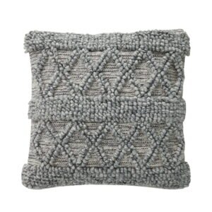 Woven Textured Diamond Stripe Square Decorative Pillow Cover, 20